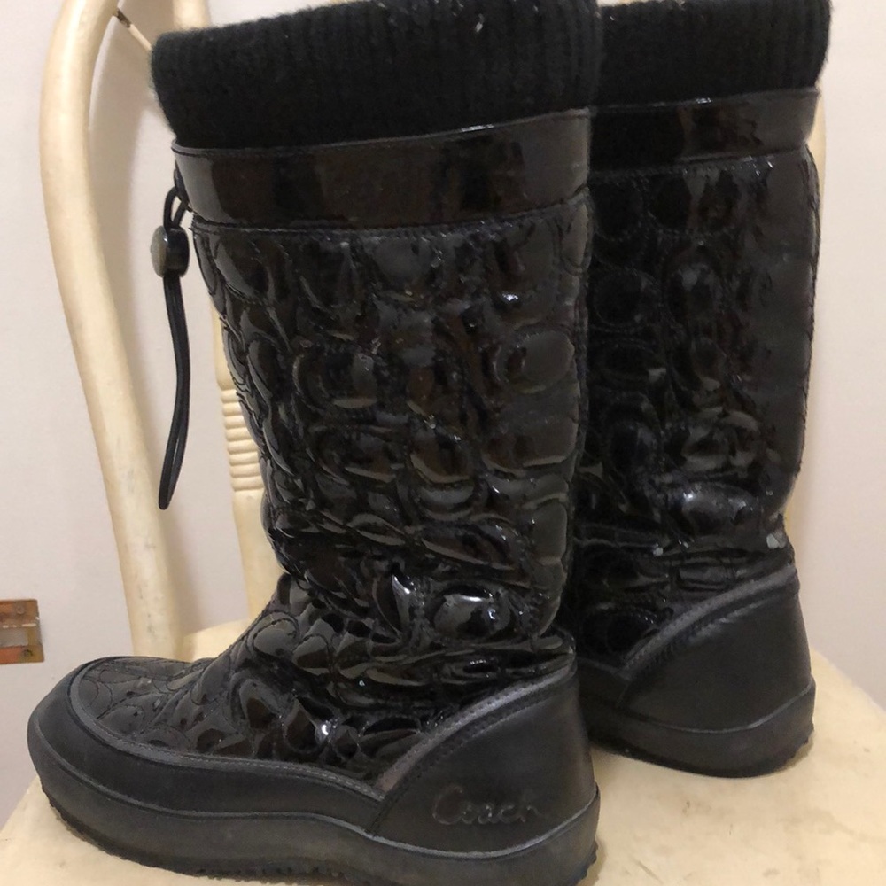 Coach womens boots in black size 5